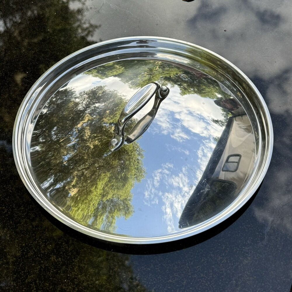 All Clad Stainless Steel Cookware Lid 12.5in Polished Silver